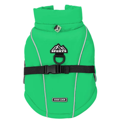 Warm Reflective Dog Jacket With Harness