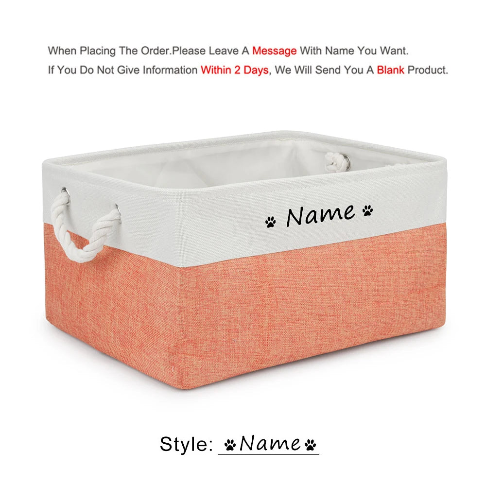 Personalized Pet Toy Storage Basket