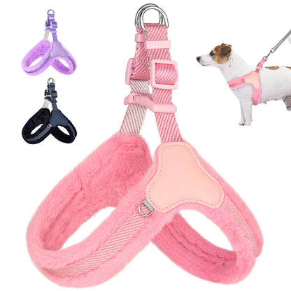 Warm Plush Dog Harness Vest