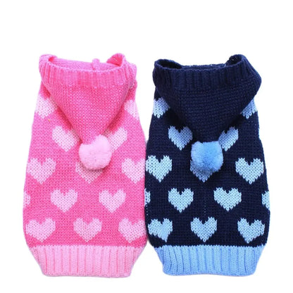 Hearts Dog Sweater Hoodie