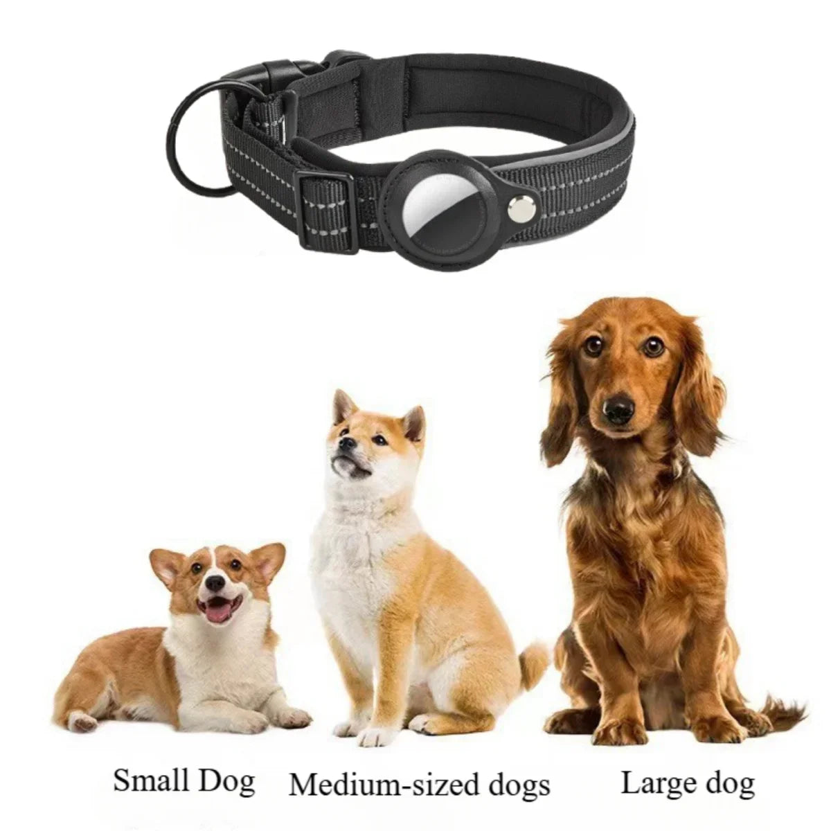 Reflective AirTag Dog Collar
