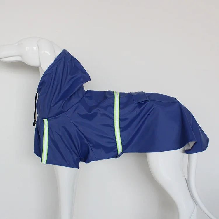 Large Dog Waterproof Raincoat with Hood