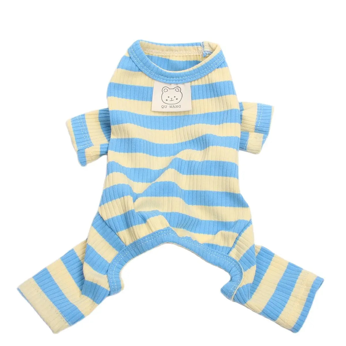 Striped Bear Dog Jumpsuit Pajamas