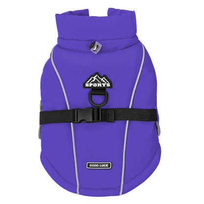 Warm Reflective Dog Jacket With Harness