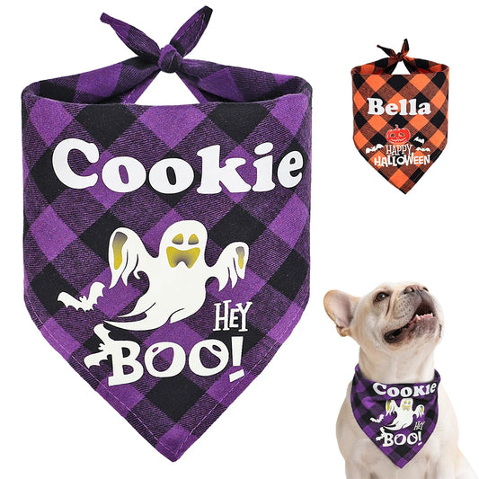 Custom Dog Halloween Bandana Collars