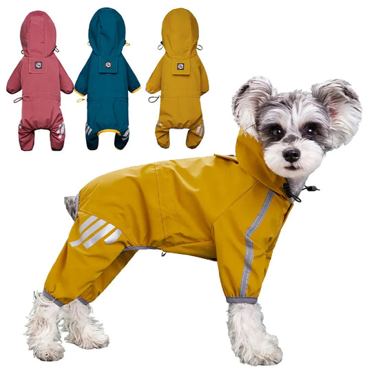 Dog Raincoat Reflective Waterproof Clothes