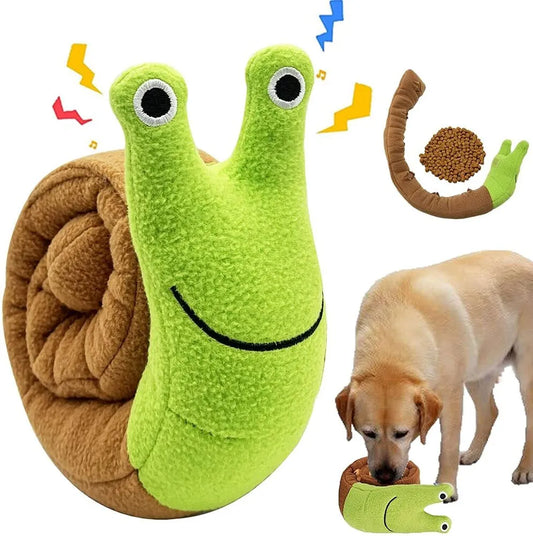 Dog Squeak Toys Pet Sniffing Plush Snails