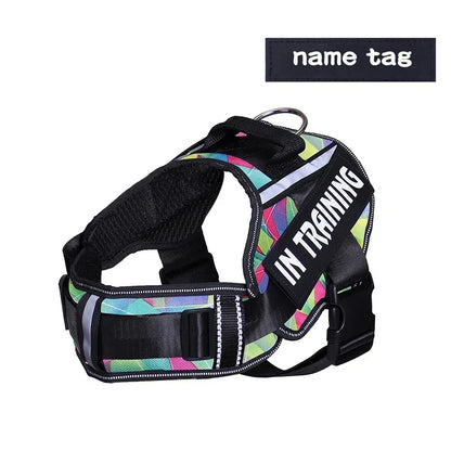 Personalized Reflective Dog Harness with Name Tag