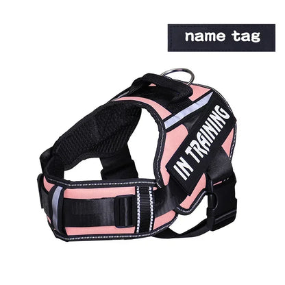 Personalized Reflective Dog Harness with Name Tag