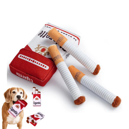 Funny Plush Cigarette Dog Toy