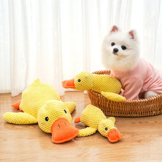 Pet Plush Duck Chew Squeaky Toys