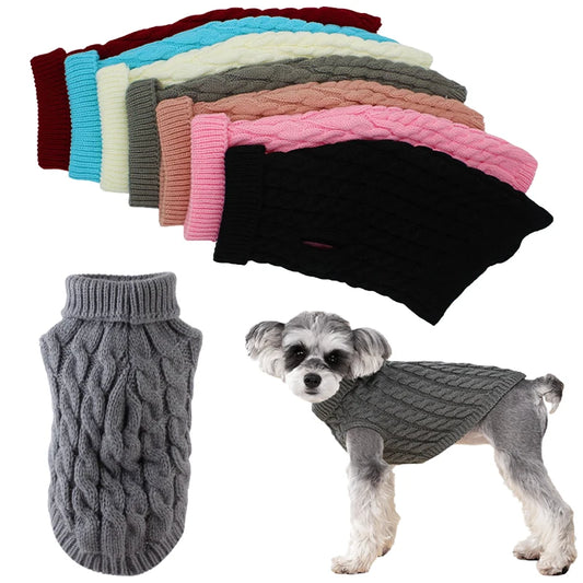 Warm Knitted Dog Sweaters