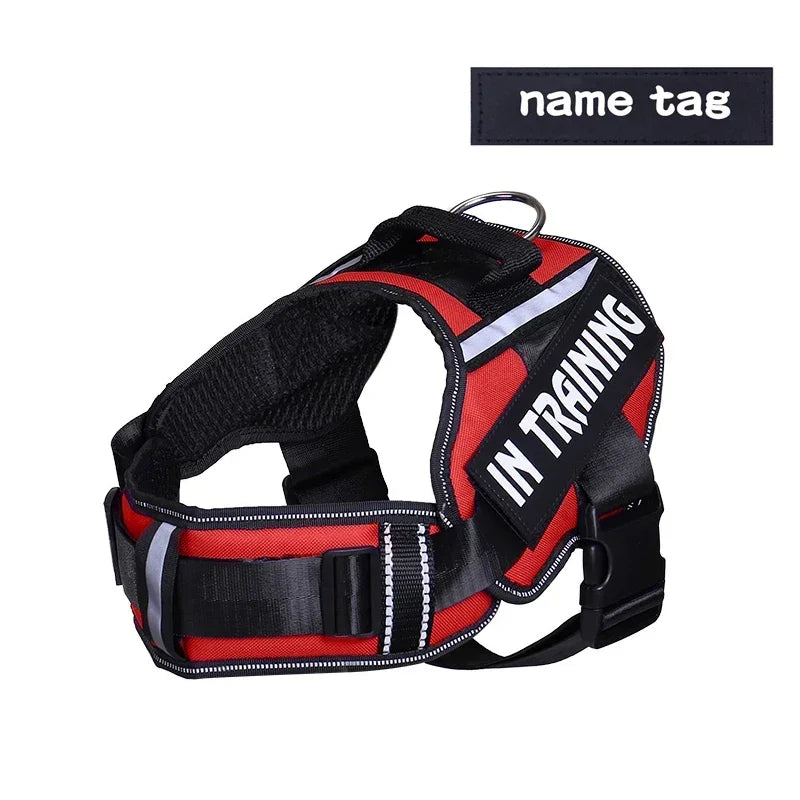 Personalized Reflective Dog Harness with Name Tag