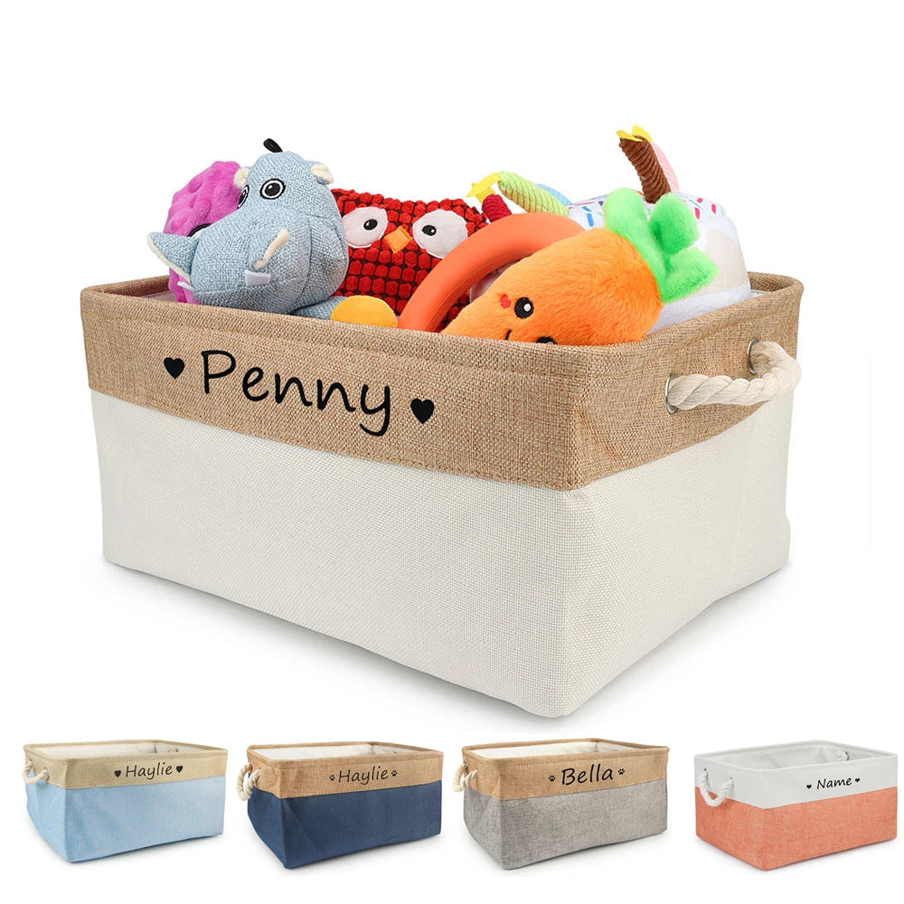 Personalized Pet Toy Storage Basket