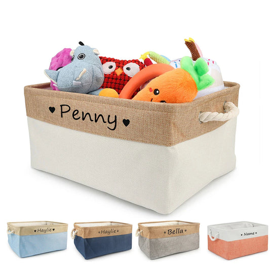 Personalized Pet Toy Storage Basket