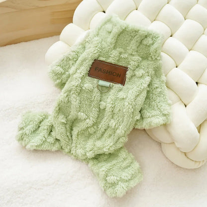 Cute Warm Pet Fleece Jumpsuit Dog Pajamas