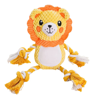 Hippo Rope Plush Squeaky Dog Toys