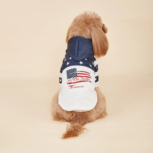 American Flag Dog Hoodie Coat