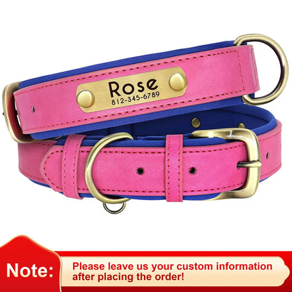 Personalized PU Leather Dog Collar