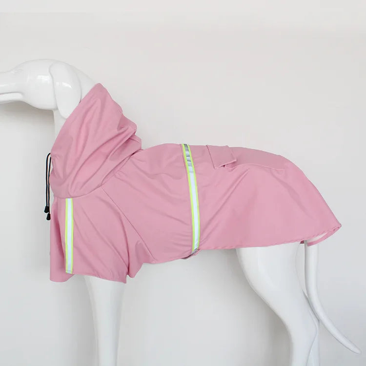 Large Dog Waterproof Raincoat with Hood