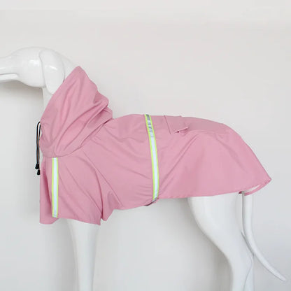 Large Dog Waterproof Raincoat with Hood