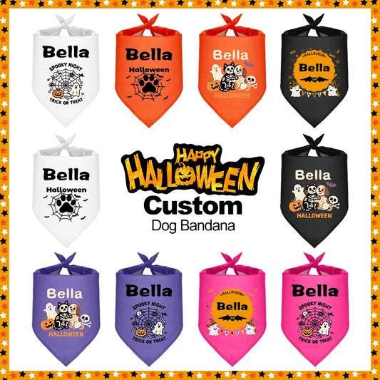Custom Halloween Dog Bandanas