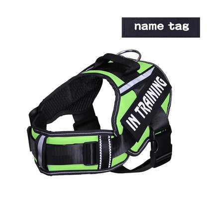 Personalized Reflective Dog Harness with Name Tag