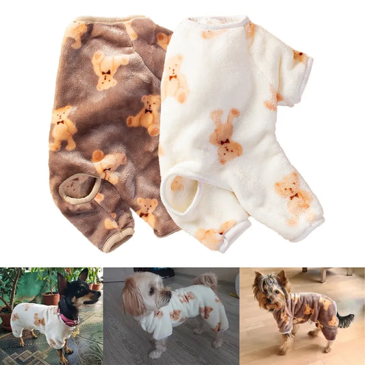 Cute Bear Pet Plush Pajamas