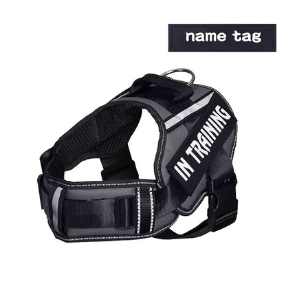 Personalized Reflective Dog Harness with Name Tag