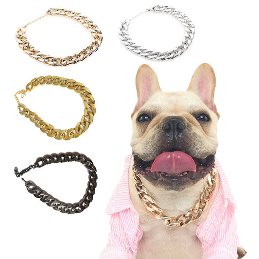 Silver/Golden Dog Chain Necklace